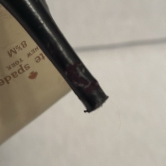 Kate Spade Ella Cutout Black 3.5” Scalloped Edge Pointed Heels Women’s Size 8.5 - Picture 7 of 9